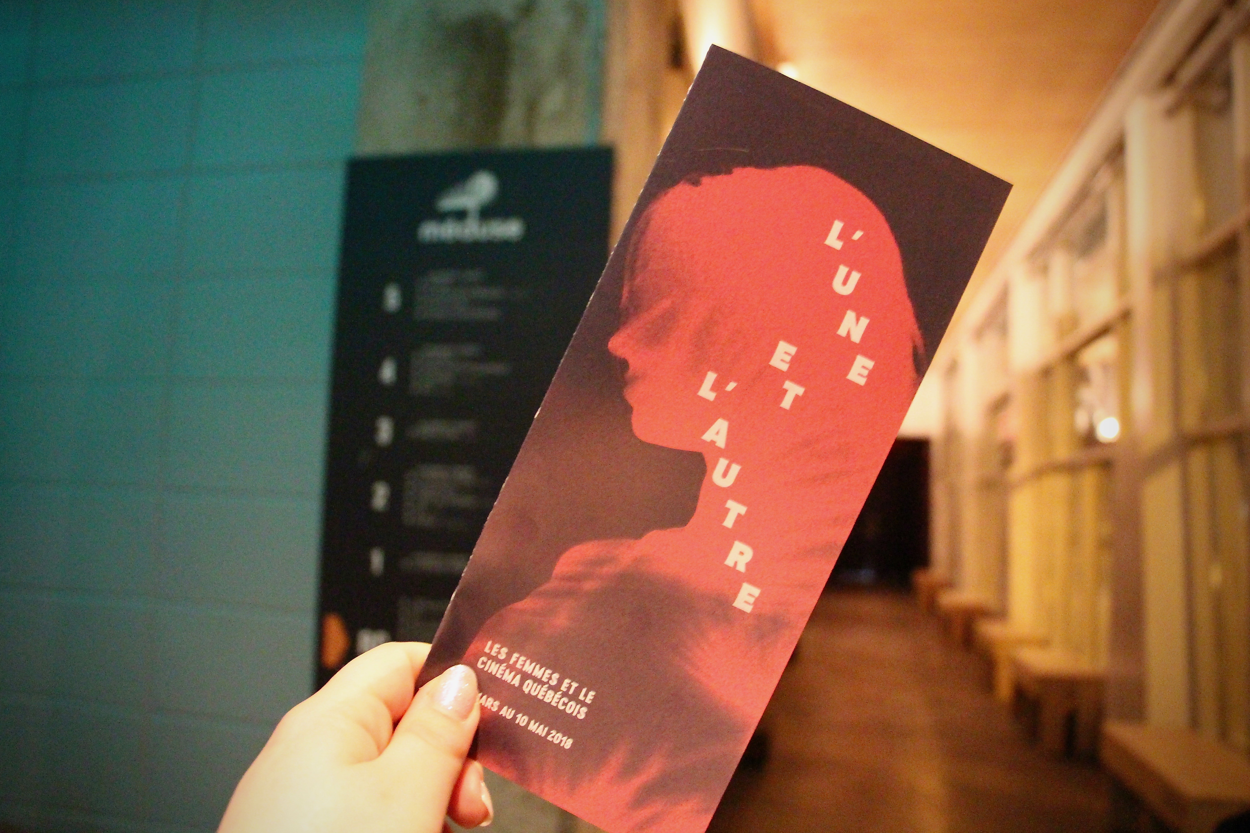 Brochure for Les Femmes et Le Cinéma Québécois.