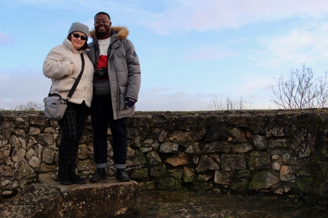 Maria and Jalen at the Château de Caen.