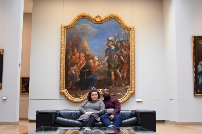 Maria and Jalen at the Musée des Beaux Arts de Caen.