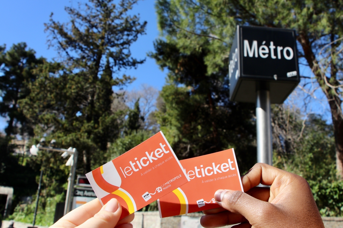 Jalen and Maria's Marseille metro tickets.