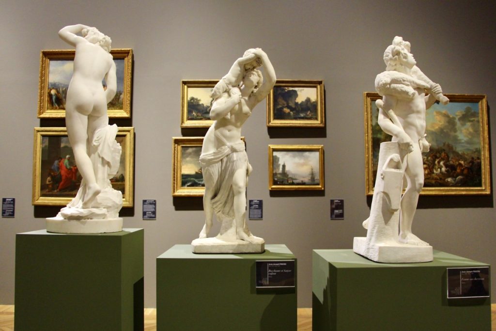 Three sculptures in the Musée des Beaux-Arts of Marseille.