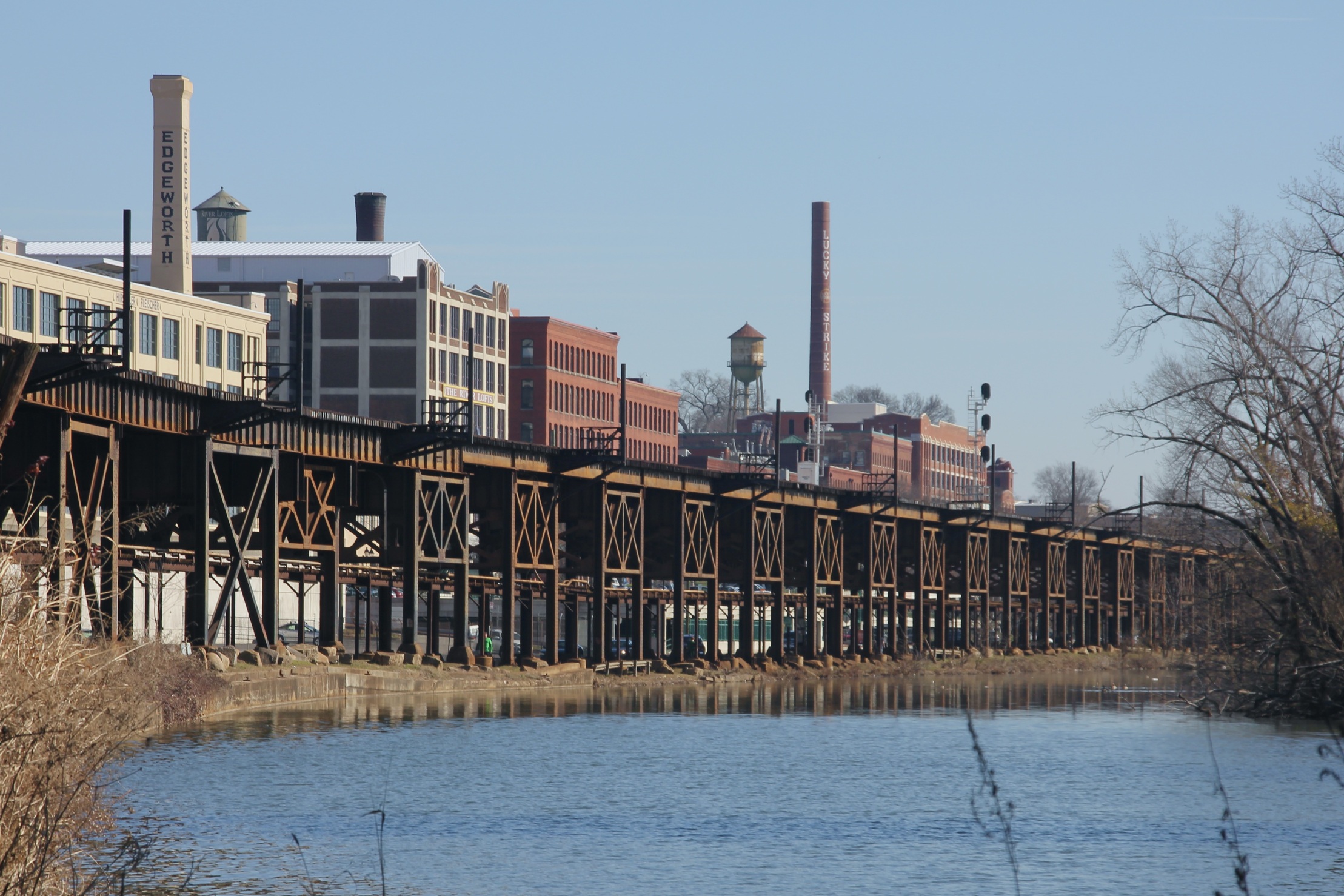 A view of some historic factories in Virginia.