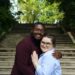 Jalen and Maria embrace in the Parc de Champagne in Reims, France.