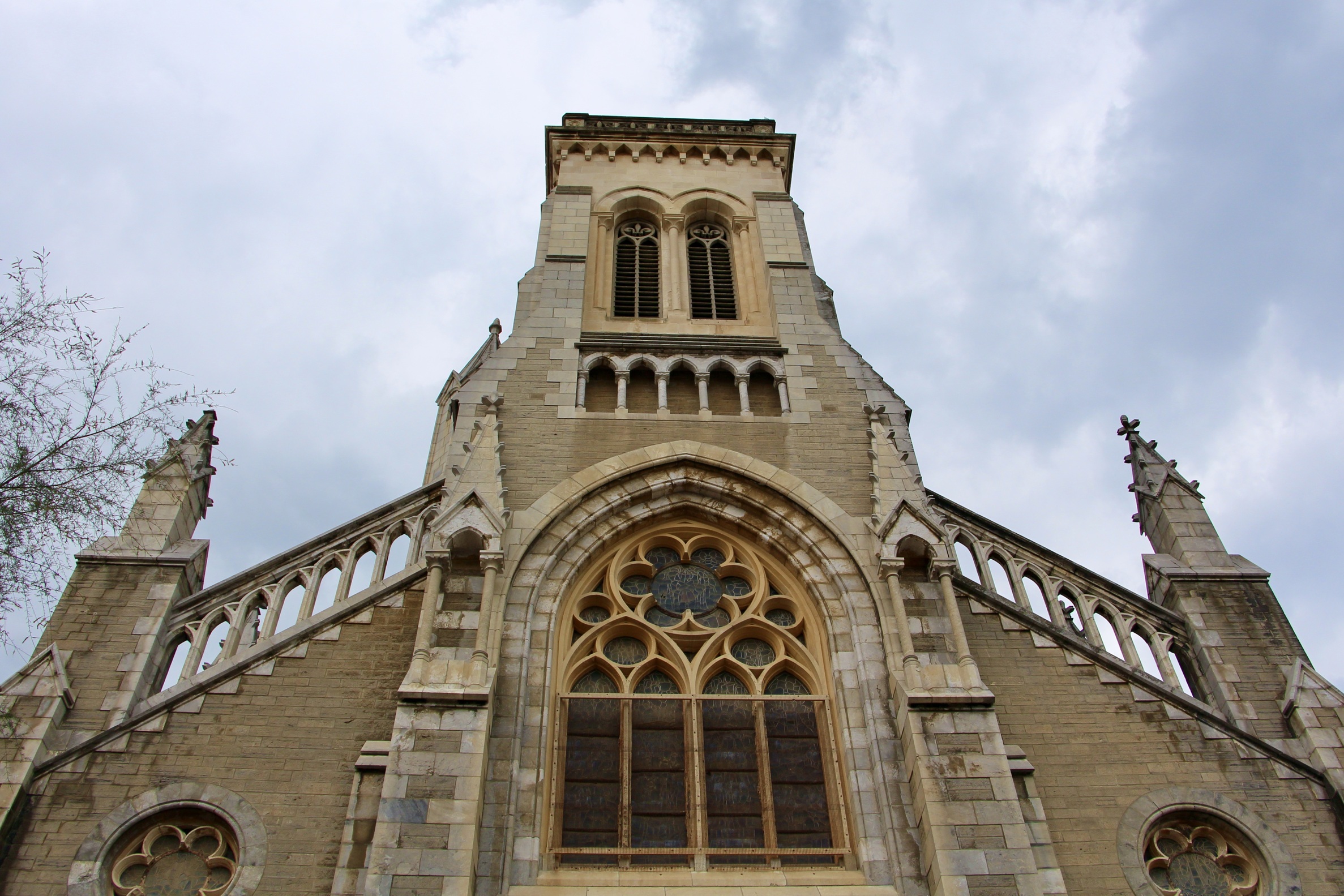 The exterior of the Église Sainte Eugénie in Biarritz, France.