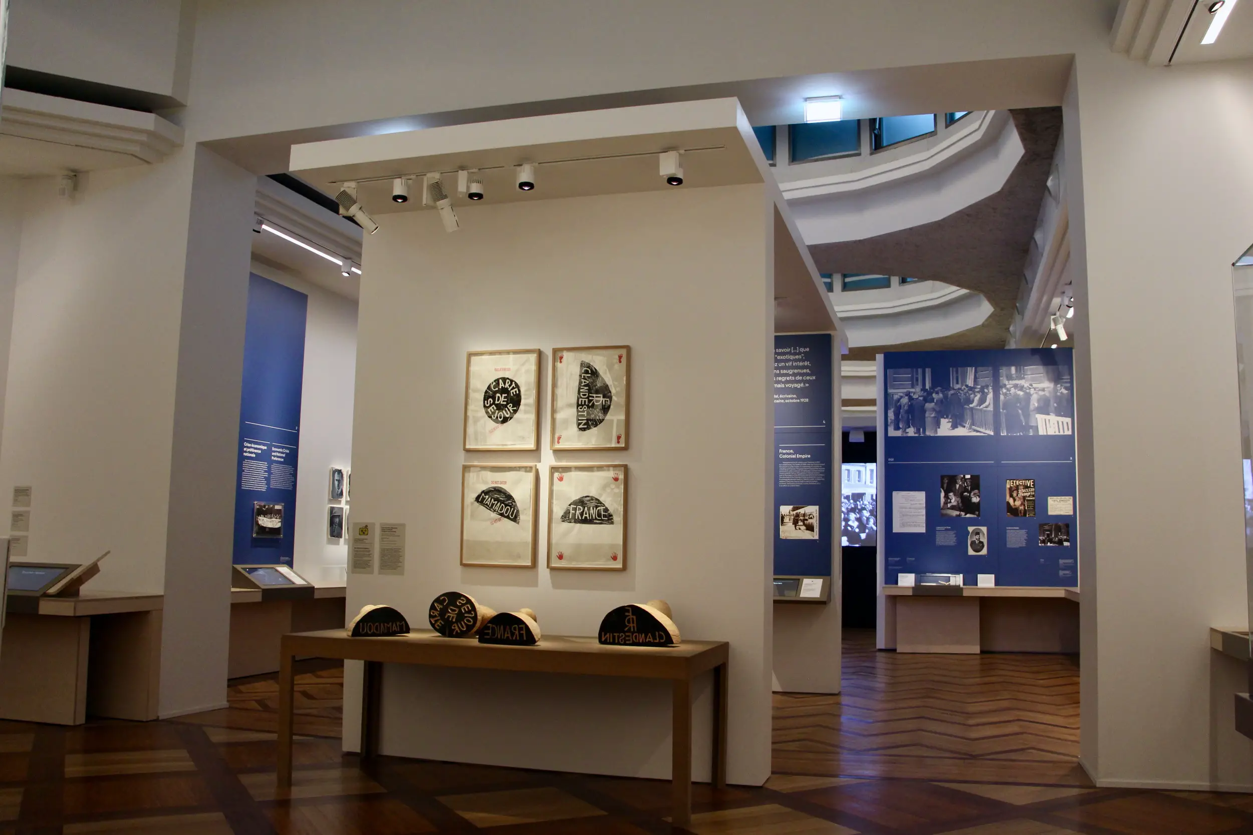 An exhibit at the Musée de l'histoire de l'immigration in Paris, France.
